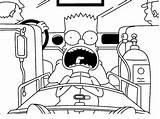 Bart Simpsons Ambulance Rapper Toplowridersites Coloringhome Paper sketch template