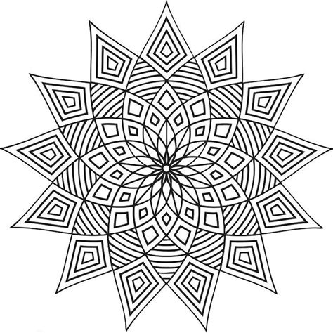 geometric flower coloring pages pattern coloring pages detailed