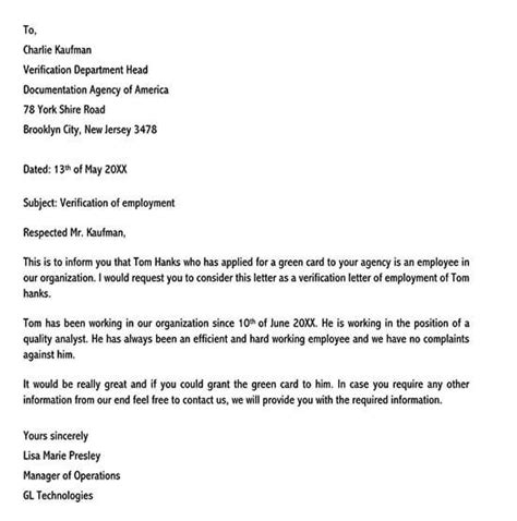 proof  employment letter templates