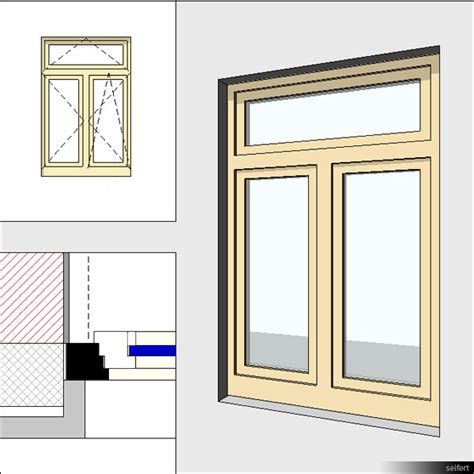 building revit family window casement double