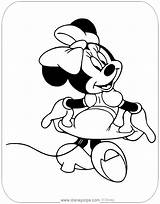 Minnie Coloring Mouse Pages Showing Off Her Dress Disneyclips sketch template