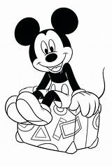 Coloring Mickey Print Pages Getcolorings sketch template