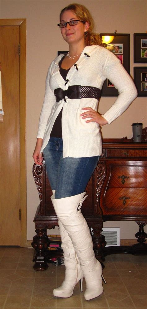 Low Budget Fashionista Thigh High Boots As Conservative