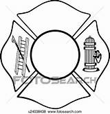 Maltese Coloring Cross Getcolorings Fire Clipart sketch template