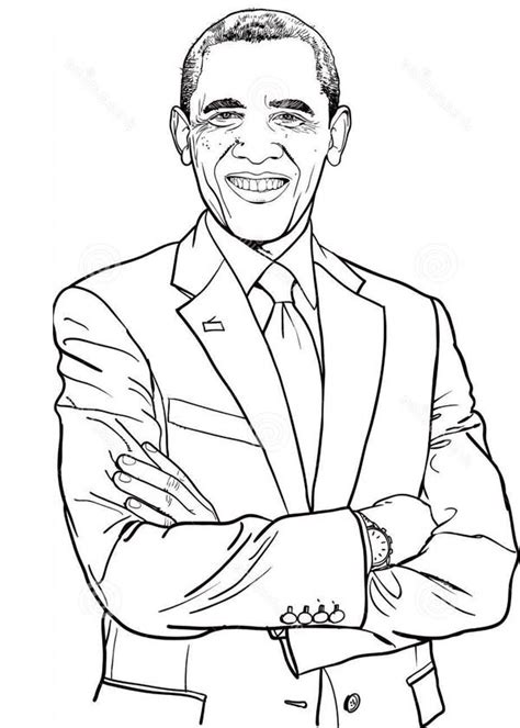 barack obama coloring page coloring home
