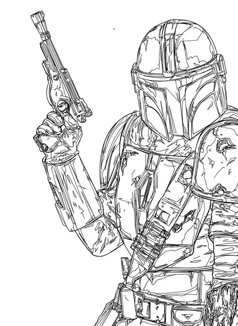 star wars mandalorian coloring pages   gmbarco