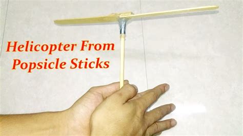 mini helicopter  popsicle stick  simple youtube