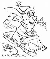 Yogi Bear Coloring Pages Boo Sledding Clipart Animated Kids Christmas Gif Coloriage Coloringpages1001 Library Fun Book sketch template