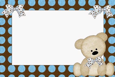 teddy bear family  printable invitations   baby