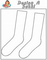 Socks Outline Printable Johnscrazysocks Kids sketch template