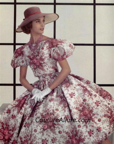 Couture Allure Vintage Fashion Floral Dresses For Spring 1956