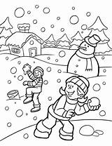 Winter Coloring Pages Snow Print Colouring Printable Kids Color sketch template