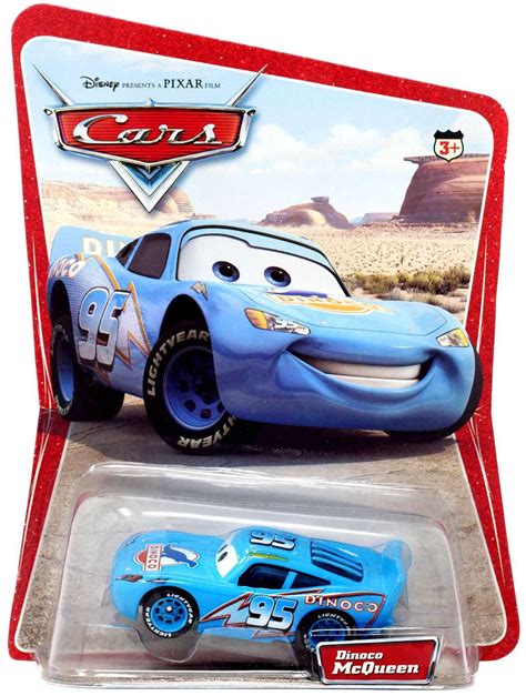 disney pixar cars series  blue dinoco lightning mcqueen diecast car