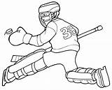 Hockey Coloring Pages Kids Printable Goalie Player Logo Nhl Sports Color Goalies Drawing Stick Print Boston Bruins Team Sheets Winnipeg sketch template