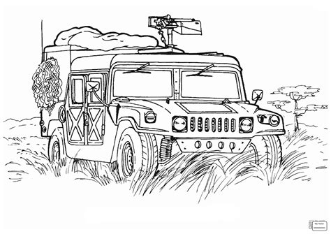 coloring pages army vehicles   gambrco