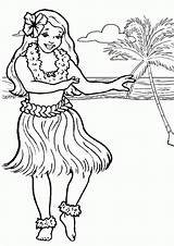 Coloring Hawaiian Pages Hula Beach Dancer Dance Hawaii Dancing Hip Luau Print Hop Clipart Printables Printable Color Drawing Islands Flamenco sketch template