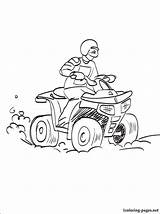 Coloring Pages Atv Four Wheelers Wheeler Printable Drawing Color Getcolorings Boys Getdrawings Comments sketch template