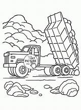 Coloring Pages Truck Transportation Semi Mining Tow Water Land Color Peterbilt Print Landfill Dump Printable Sheets Drawing Preschool Colouring Getcolorings sketch template