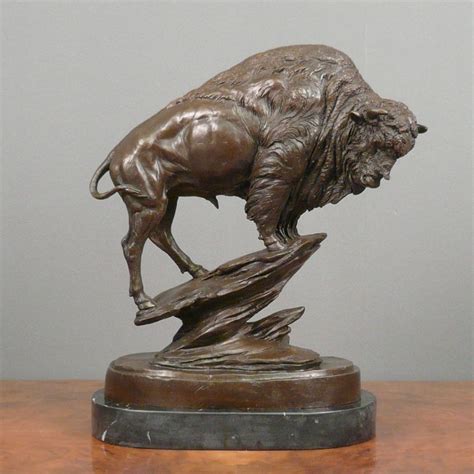 bronze sculpture bison statues