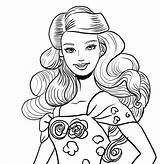 Barbie Coloring Birthday Face Pages Mattel Foreground sketch template