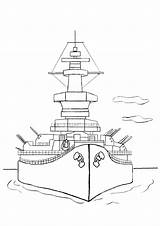 Coloring Pages Naval Ship Ships sketch template