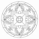 Tibetana Tibetanos Mandala Mandalas Meditar sketch template