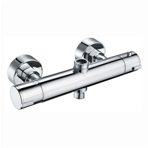 enki dune t33 chrome thermostatic shower mixer bar valve with two