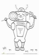 Robot Fideos sketch template