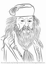Dumbledore Potter Harry Draw Albus Drawing Step Dessin Drawingtutorials101 Tutorials Coloriages Enregistrée Depuis sketch template