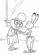 Zootopia Coloring Kids Judy Mayor Assistant Pages Bellwether Disney Hopps Lt Beautiful Characters sketch template