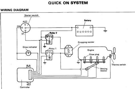 kubota  wiring diagram  glow plug