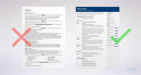 radiologic technologist resume  ray tech resume
