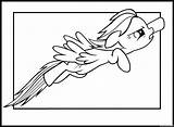 Dash Rainbow Coloring Pages Coloring4free Flying Related Posts sketch template