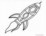 Coloring Rocket Space Drawing Kids sketch template
