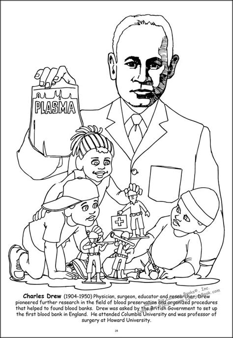 charles drew famous african americans coloring pages african