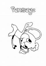 Pokemon Pansage sketch template