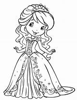 Coloring Princess Pages Girls Shortcake Strawberry Printables sketch template