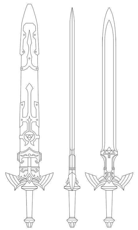 resultado de imagem  zelda master sword blueprint pour coloriage