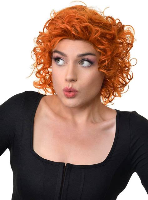 Annie Style Ginger Costume Wig Short Curly Orange Costume Wig