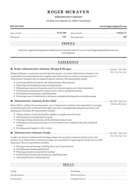administrative assistant resumes guide