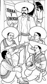 Revolution Mexican Mexicana Revolucion Para Coloring Pages La Colorear Dibujos sketch template