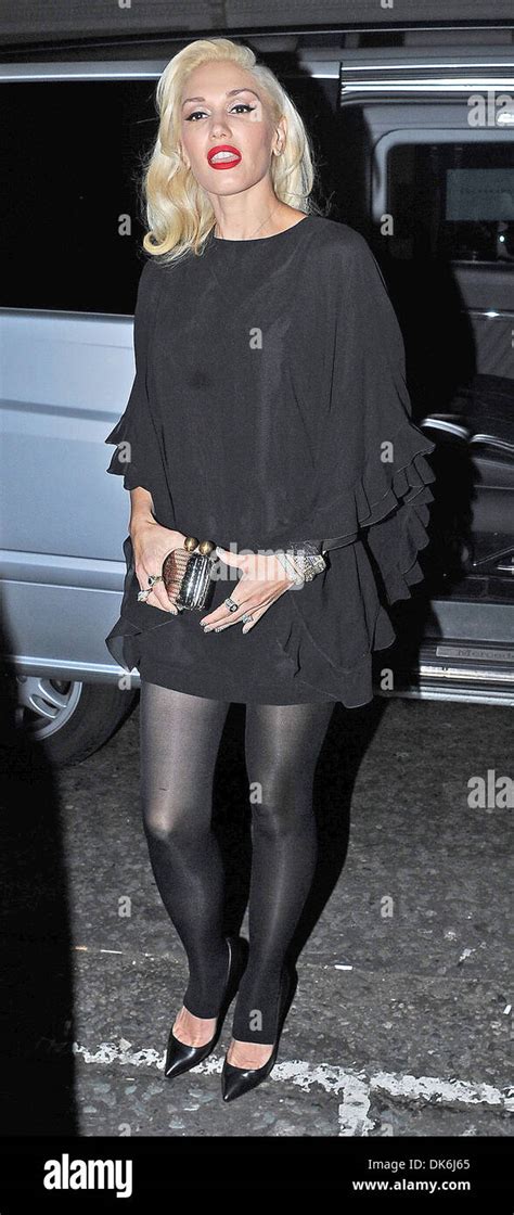 Gwen Stefani Dressed In A Short Top And Black Tights Arrives At Novikov
