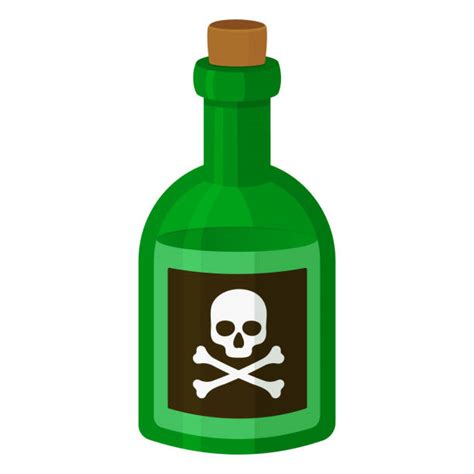 Deadly Liquid Poison Bottle With Crossbones Label Vector