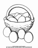 Coloring Eggs Pages Kids Easter Printable Basket Popular Coloringhome sketch template