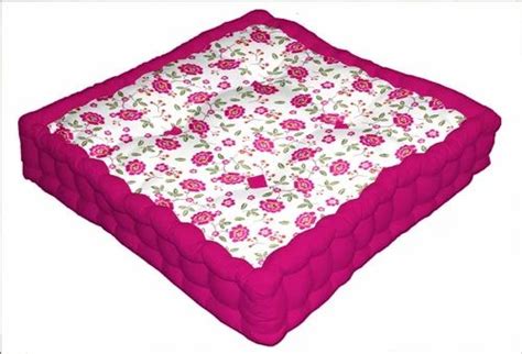 multicolor 100 cotton designer box cushion size 40 x 40 x 8 cm at rs