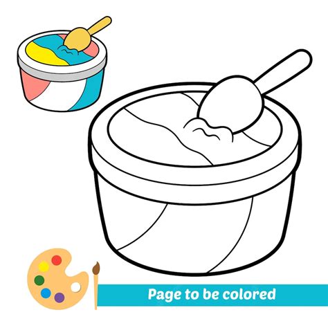 premium vector coloring book  kids ice cream cup vector