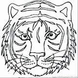 Coloring Tiger Face Mask Pages Printable Template Drawing Color Head Siberian Animal Er Tigers Print Animals Getdrawings Realistic Getcolorings Sketch sketch template