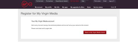Unable To Register My My Virgin Media Account Virgin Media Community