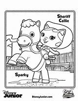 Sheriff Callie Coloring Sherrif Sherif sketch template