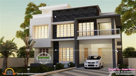 simple contemporary house  plan kerala home design  floor plans